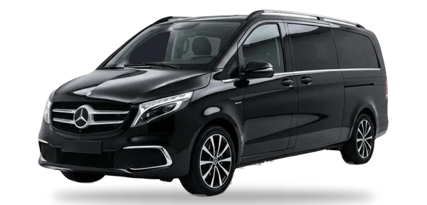 Van 8 places : Mercedes Classe V, Vito ou équivalent, noir
